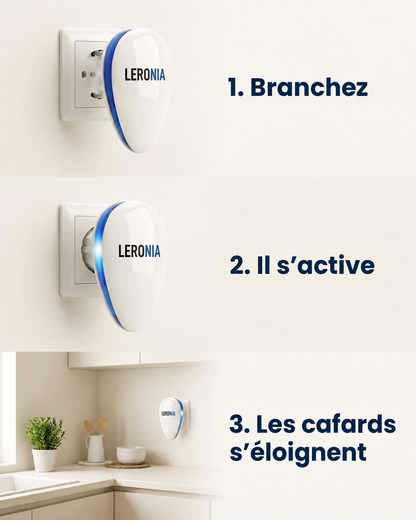 Répulsif Ultrason Anti-Cafards Leronia