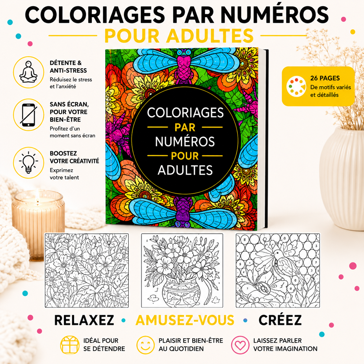 Livre de coloriage par numéros