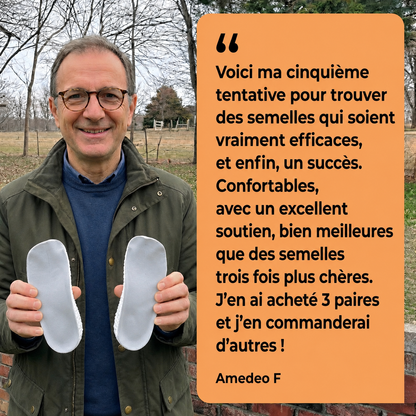 Semelles Leronia avec soulagement du tendon d'Achille