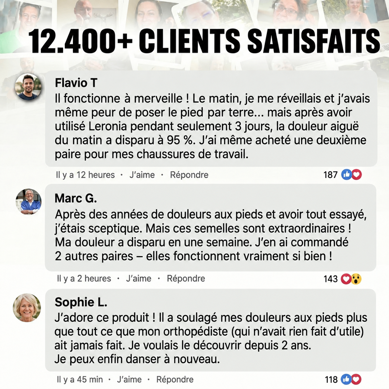 Semelles Leronia avec soulagement du tendon d'Achille