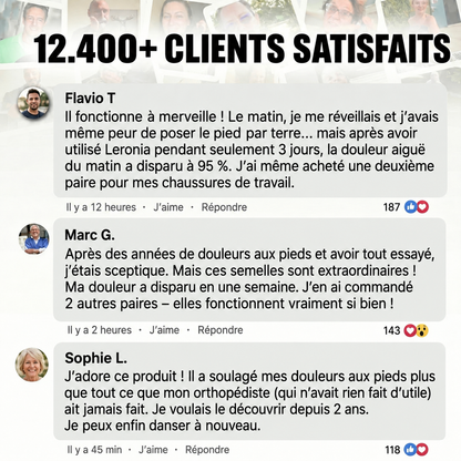 Semelles Leronia avec soulagement du tendon d'Achille